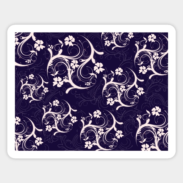 Navy Flourish Sticker by m2inspiration